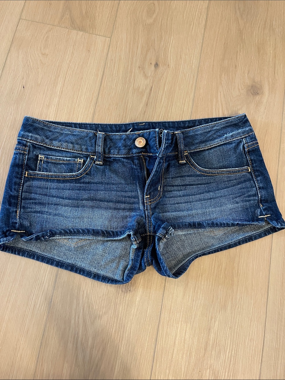 American Eagle Outfitters Dark Blue Denim Jean Shorts